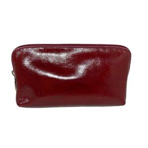 Auth FURLA - Bordeaux Patent Leather Pouch